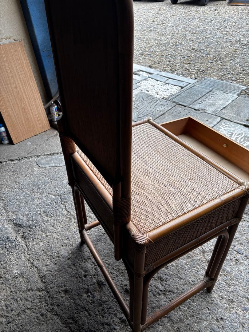 Vintage Rattan Dressing Table