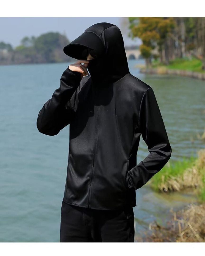 UV Protection Hoodie with Visor - Rash Guard for Women & Men - Long Sleeve with Thumb Holes