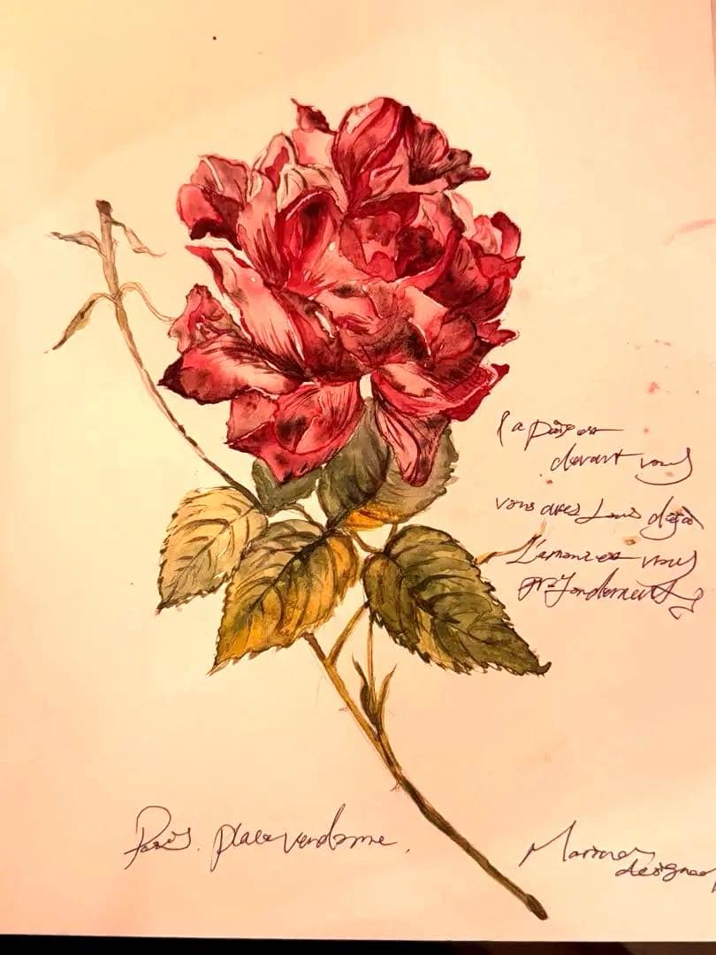 Watercolor painting, France, Paris, Napoleon