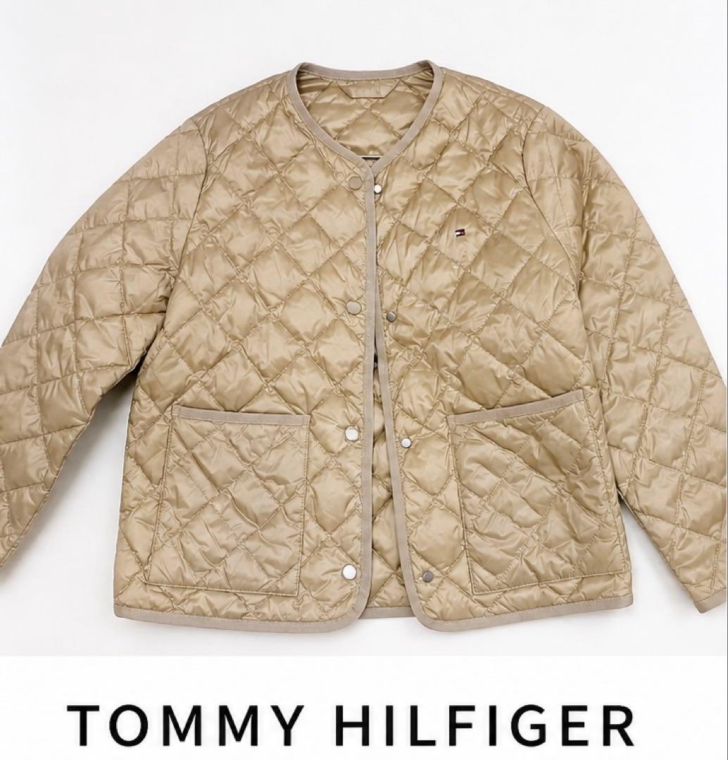 TOMMY HILFIGER Quilted Jacket Beige Unused