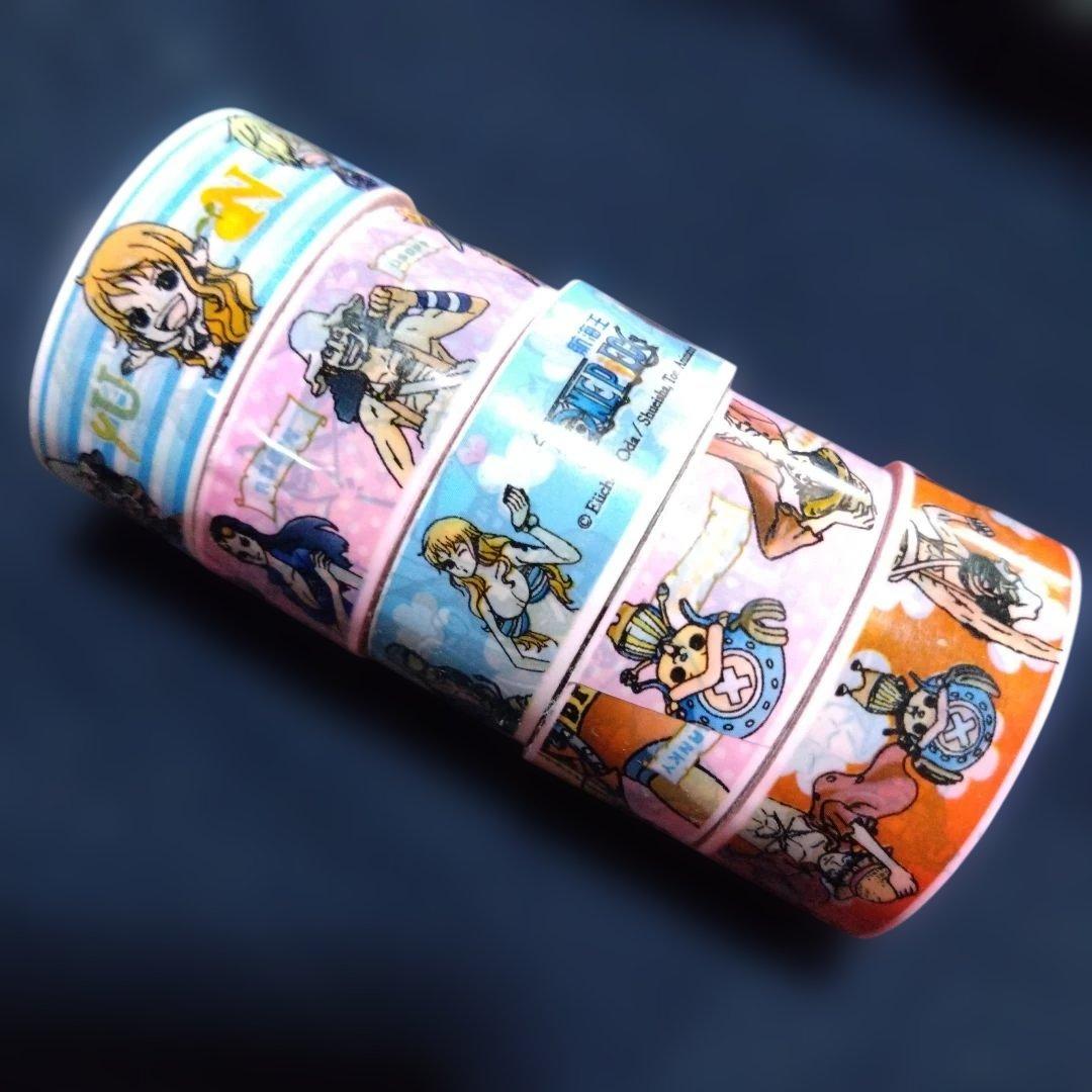 One Piece Character Illustration Mini Vinyl Tape Set of 5 - For Collectors