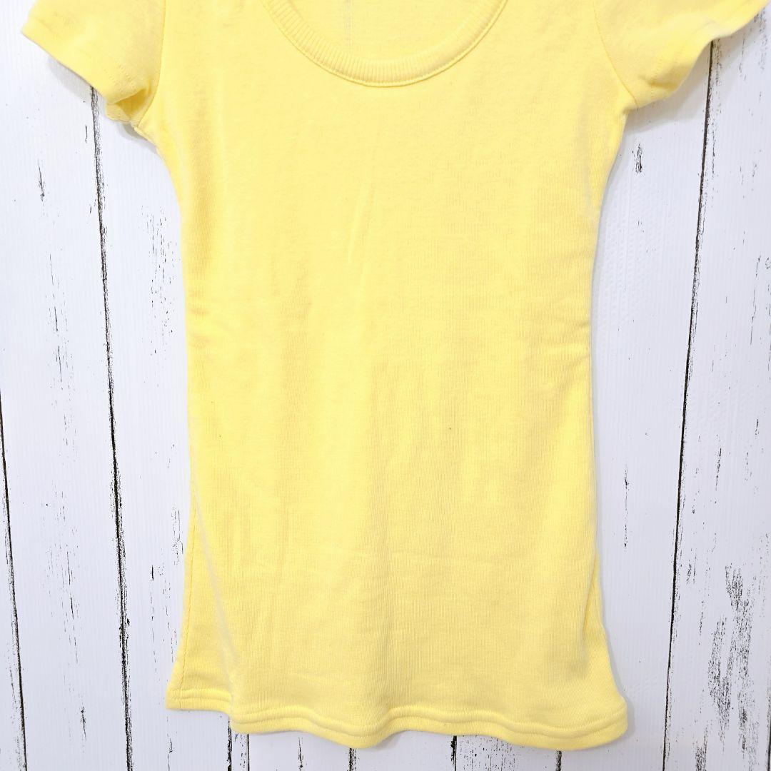 Gorge Logo Print T-Shirt Yellow, Size M, Short Sleeve