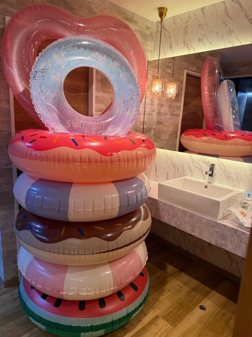 ★Split the cost with friends★ Large Inflatable Ring 2-Pack [Perfect for Golden Week holidays and summer vacation!!]