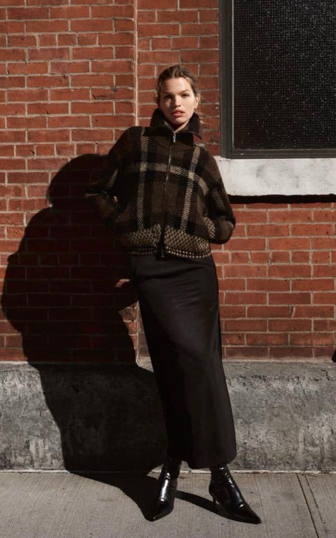 【Excellent Condition】ZARA Zip-Up Knit Cardigan Blouson S
