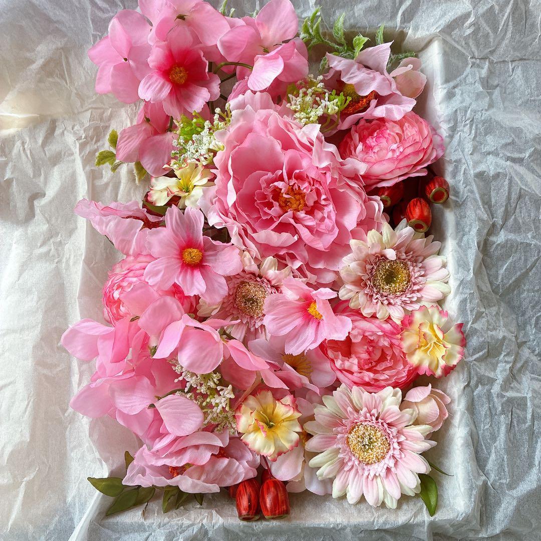 #260113 Pink Tone Artificial Flower Set, New
