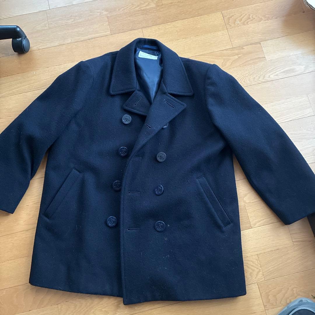 Navy Double-Breasted School Coat