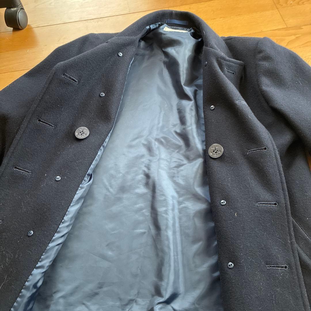 Navy Double-Breasted School Coat