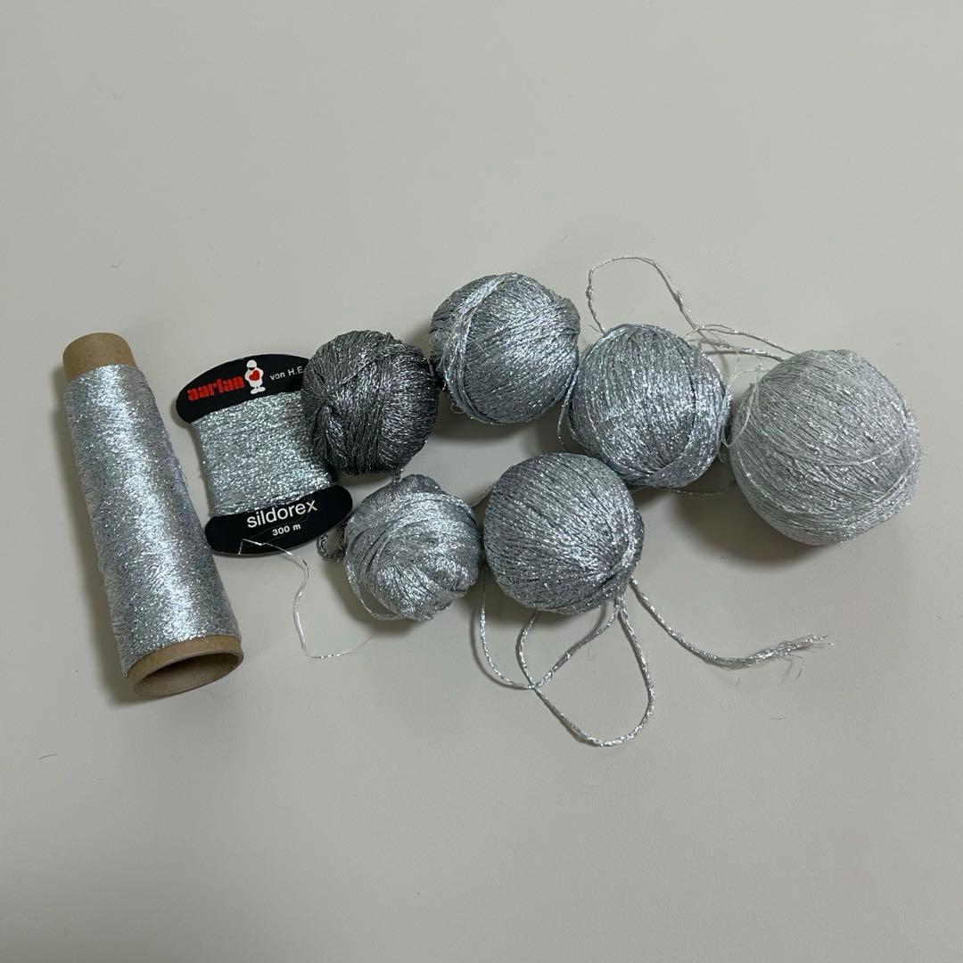 Silver Thread 8-Piece Set Lace Crochet