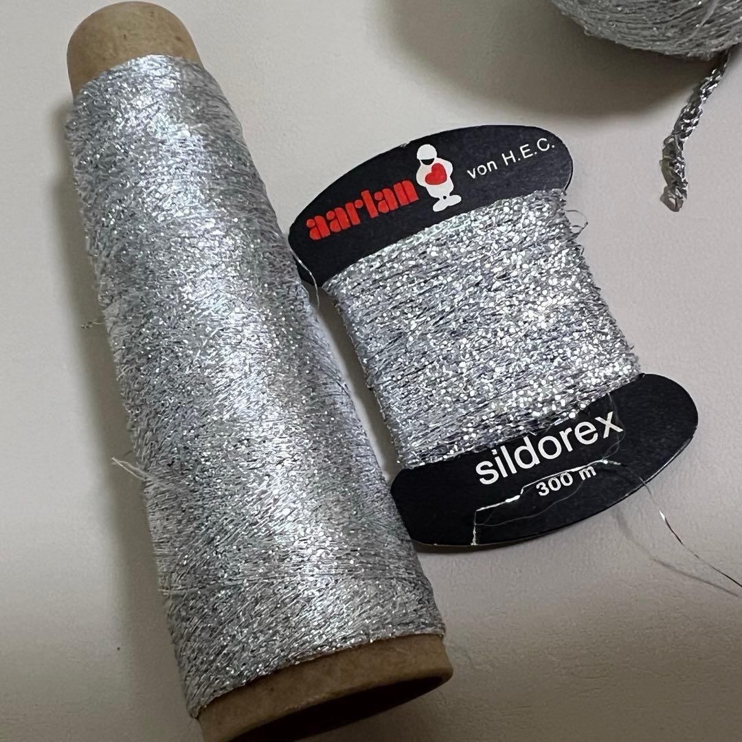 Silver Thread 8-Piece Set Lace Crochet