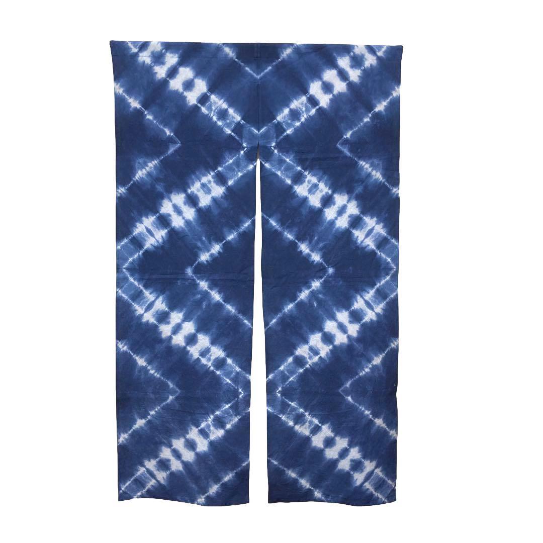 Indigo Dyed Noren - Traditional Hand-Dyed Indigo Blue Noren, 150cm Length, Type B