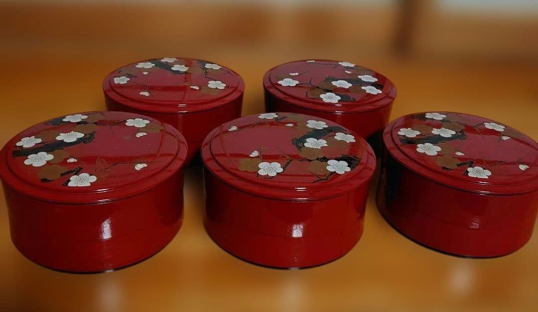 Chirashizushi Sushi Oke Set of 5 (with lids)