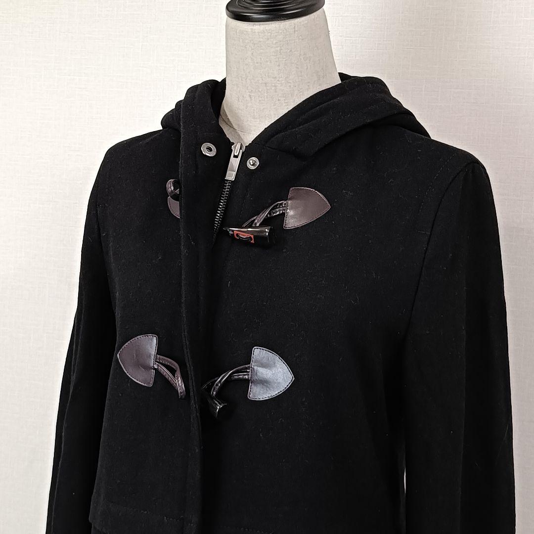 【a1989】United Colors of Benetton Duffle Coat M Black