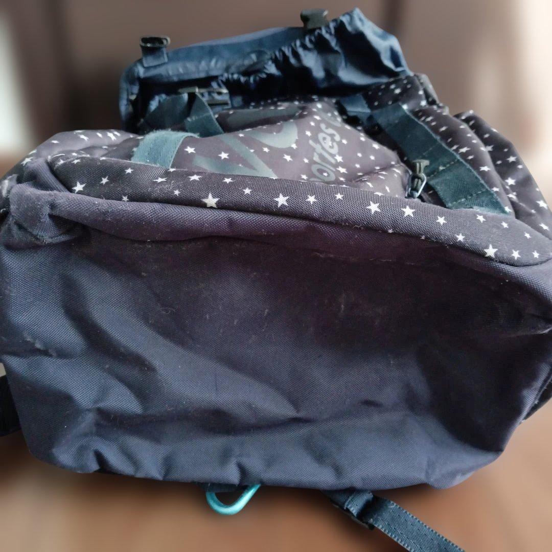 Sports backpack, navy blue with stars