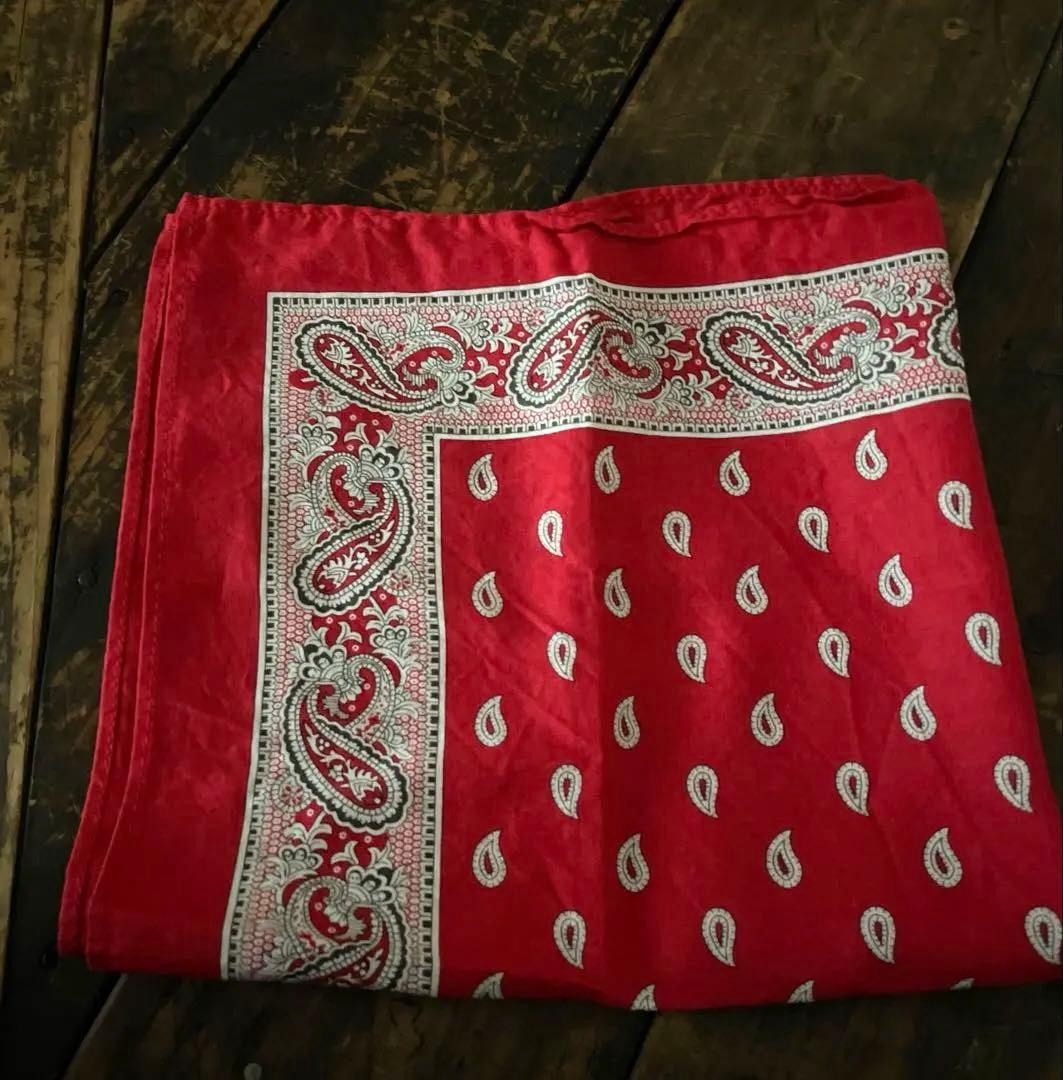【Unused❗️✨】Glarner Tieechli Paisley Pattern Red Bandana