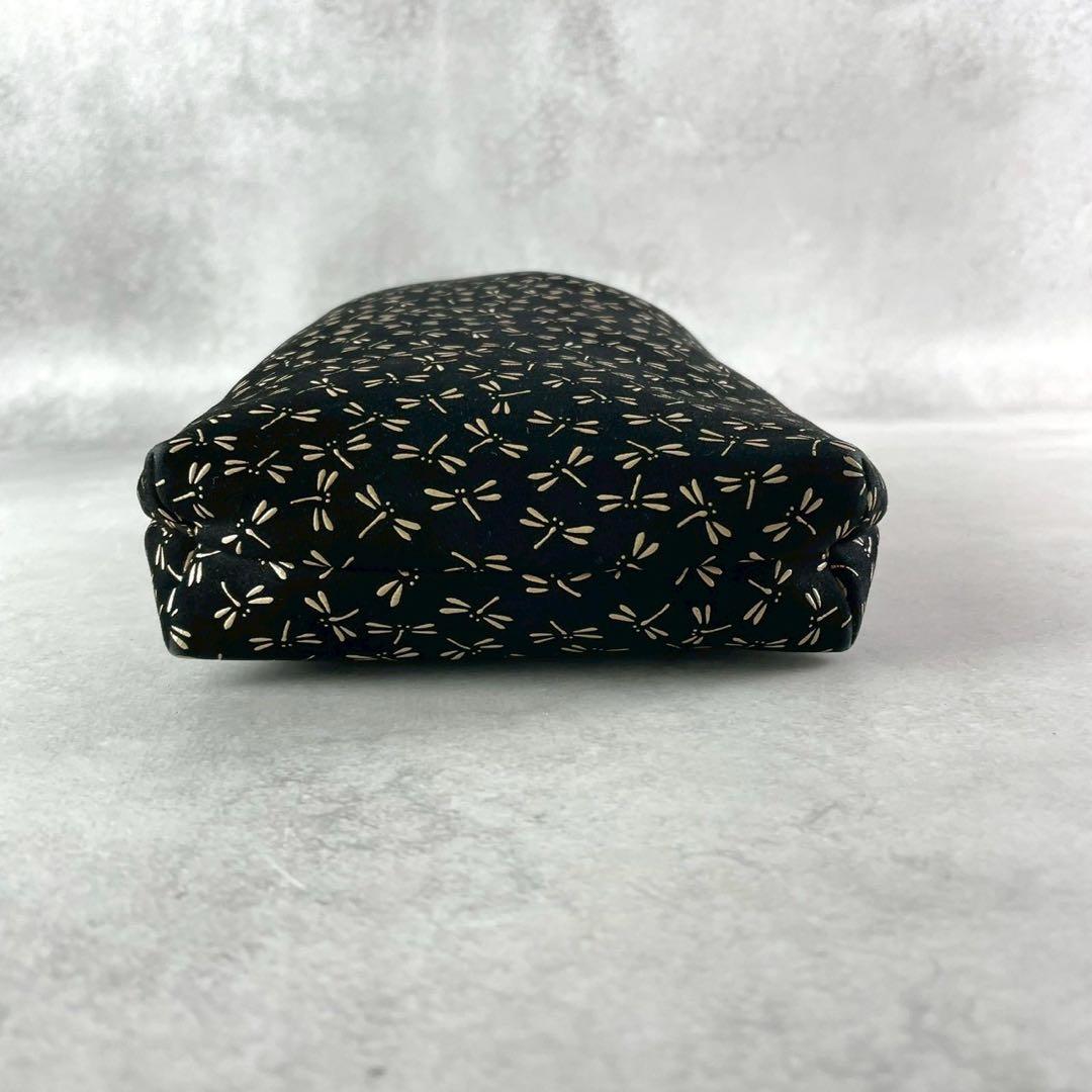 Beautiful condition ✨ Indenya Koshu Inden Gassai-bukuro Drawstring bag Dragonfly motif 100% Silk