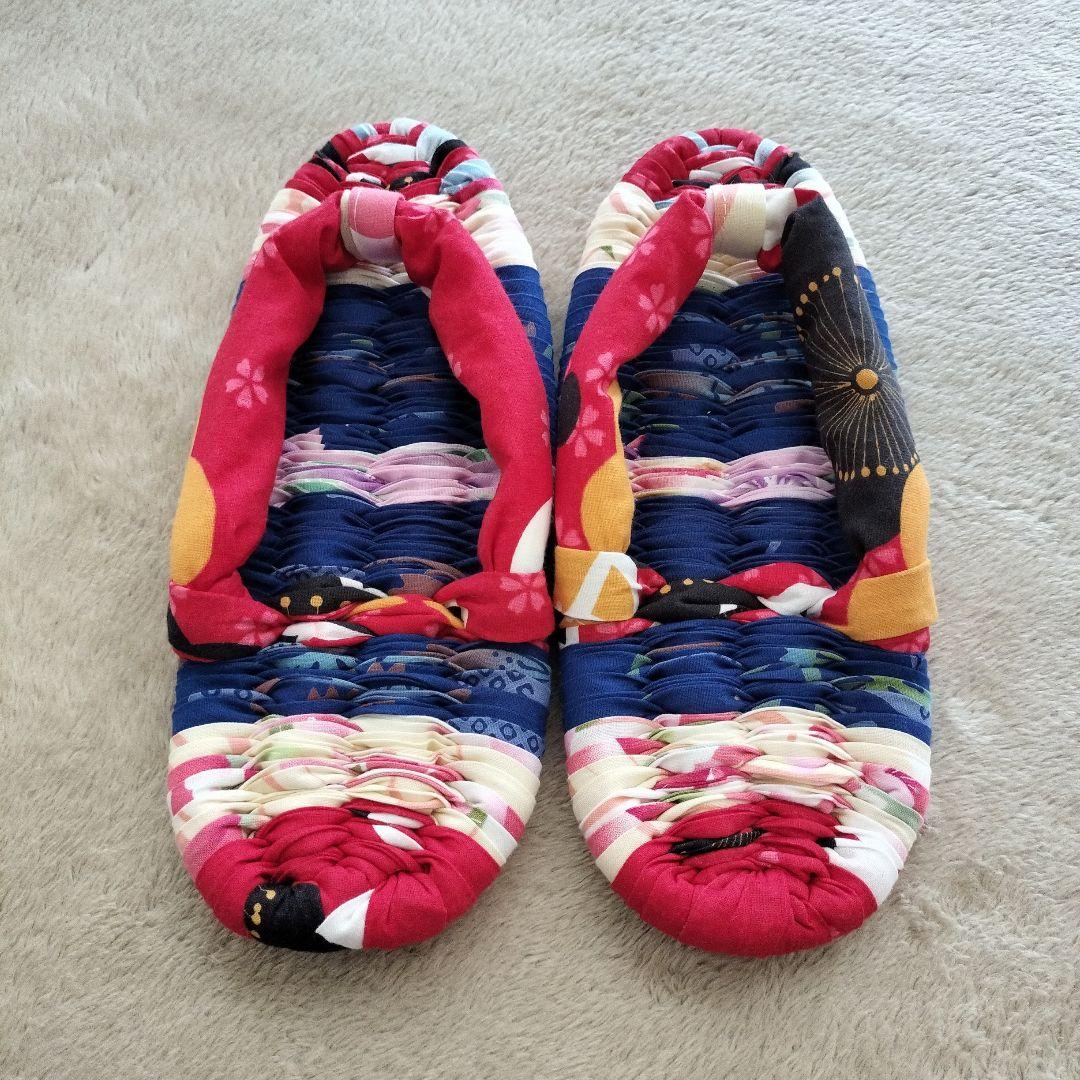 Fabric Zori, Healthy Zori, Handmade, Yukata Remake, NO.22