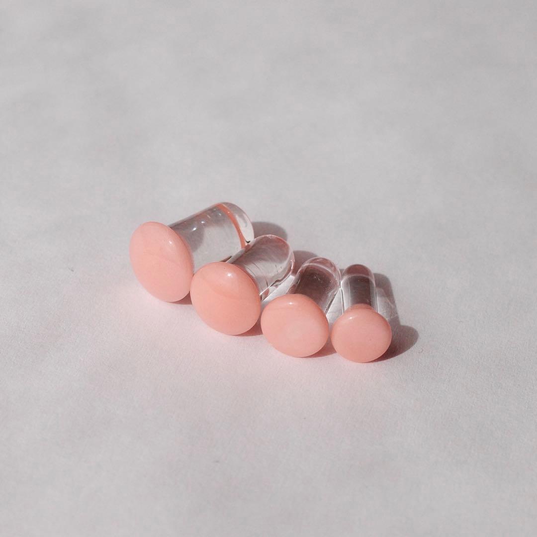 【1G/2G/4G/6G】Set of 4 Gorilla Glass Colored Front Plugs