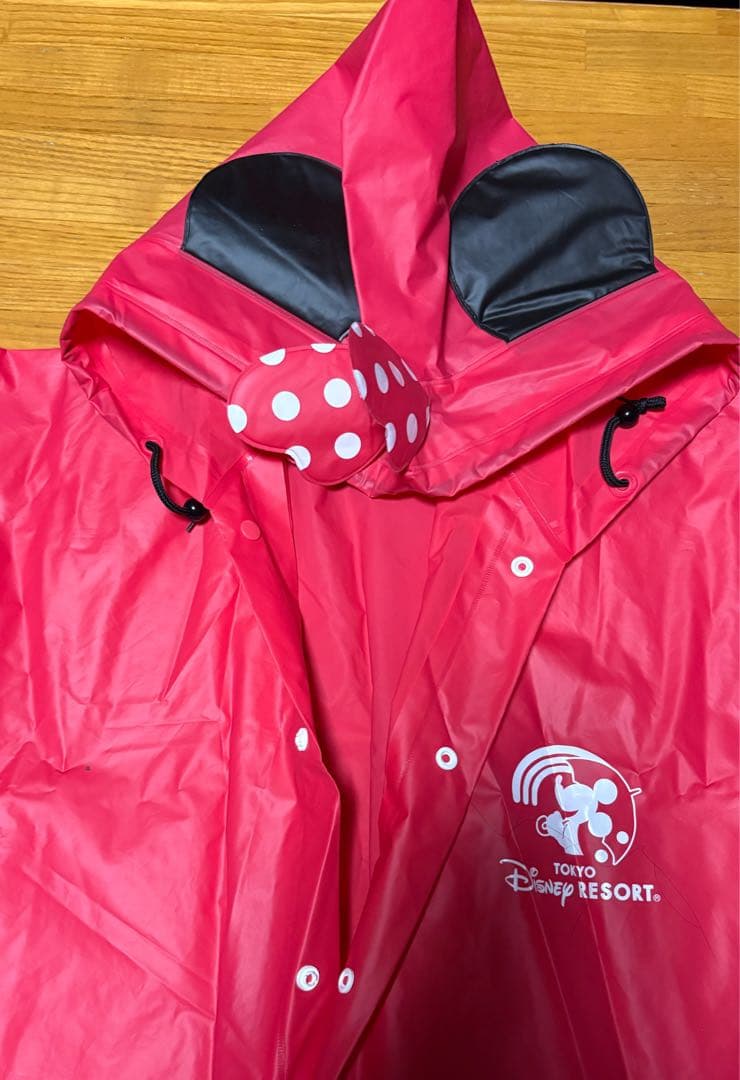 Tokyo Disney Resort Minnie Mouse Hooded Rain Poncho ⭕️ With Tote Bag