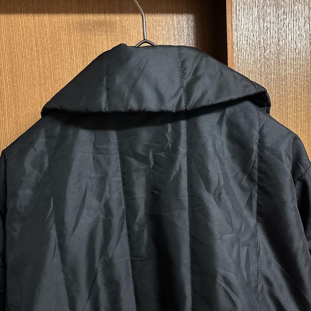 Excellent Condition ✨ QUEENS COURT 【F】 Black Padded Quilted Jacket Gold Buttons