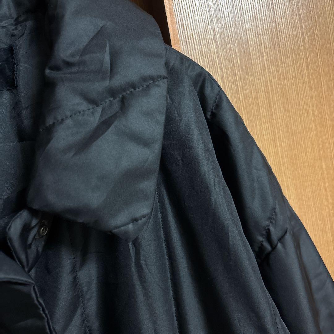 Excellent Condition ✨ QUEENS COURT 【F】 Black Padded Quilted Jacket Gold Buttons