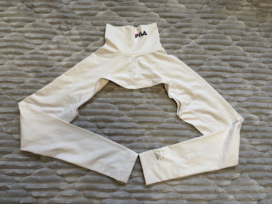 FILA Layering Innerwear High Neck Long Sleeve Arm Cover White FILA