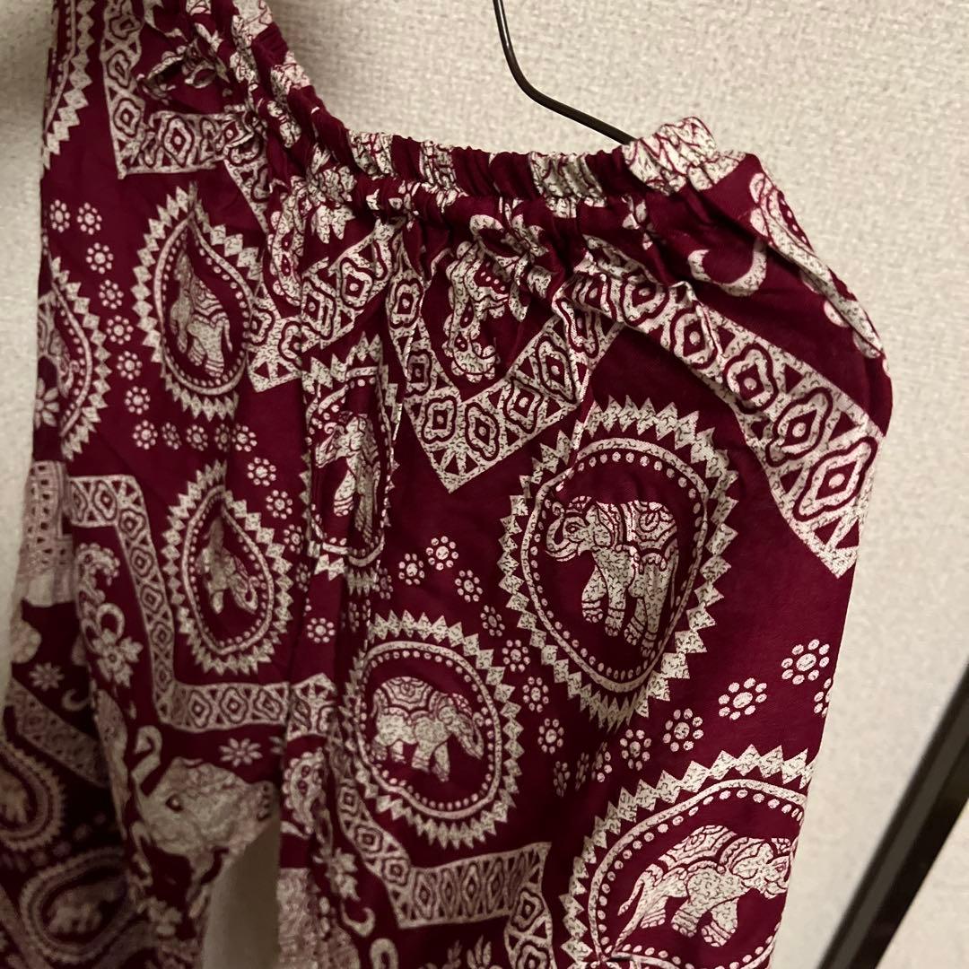 Elephant Pattern Stress-Free Tie Pants