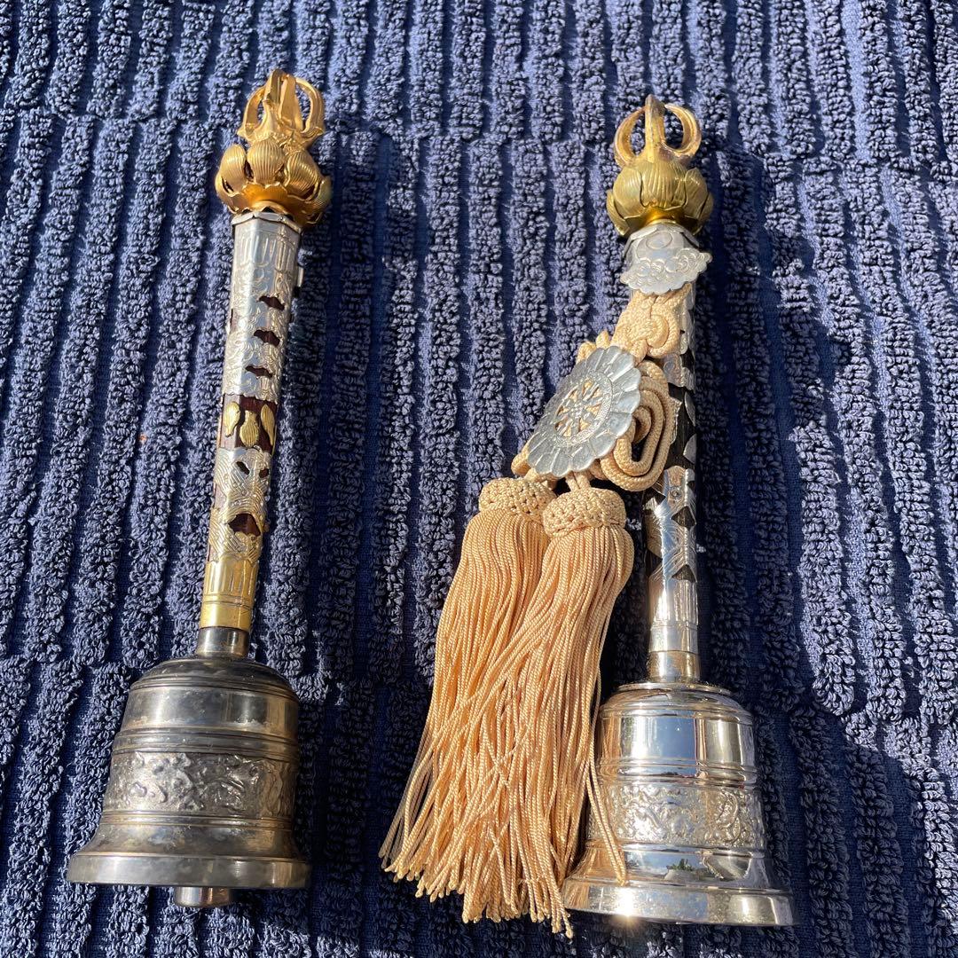 Bell Charm, Buddhist Ritual Tool, Religious Supplies, Buddhist Altar, Small Item, Antique, Buddhist Altar Fittings, Set of 2