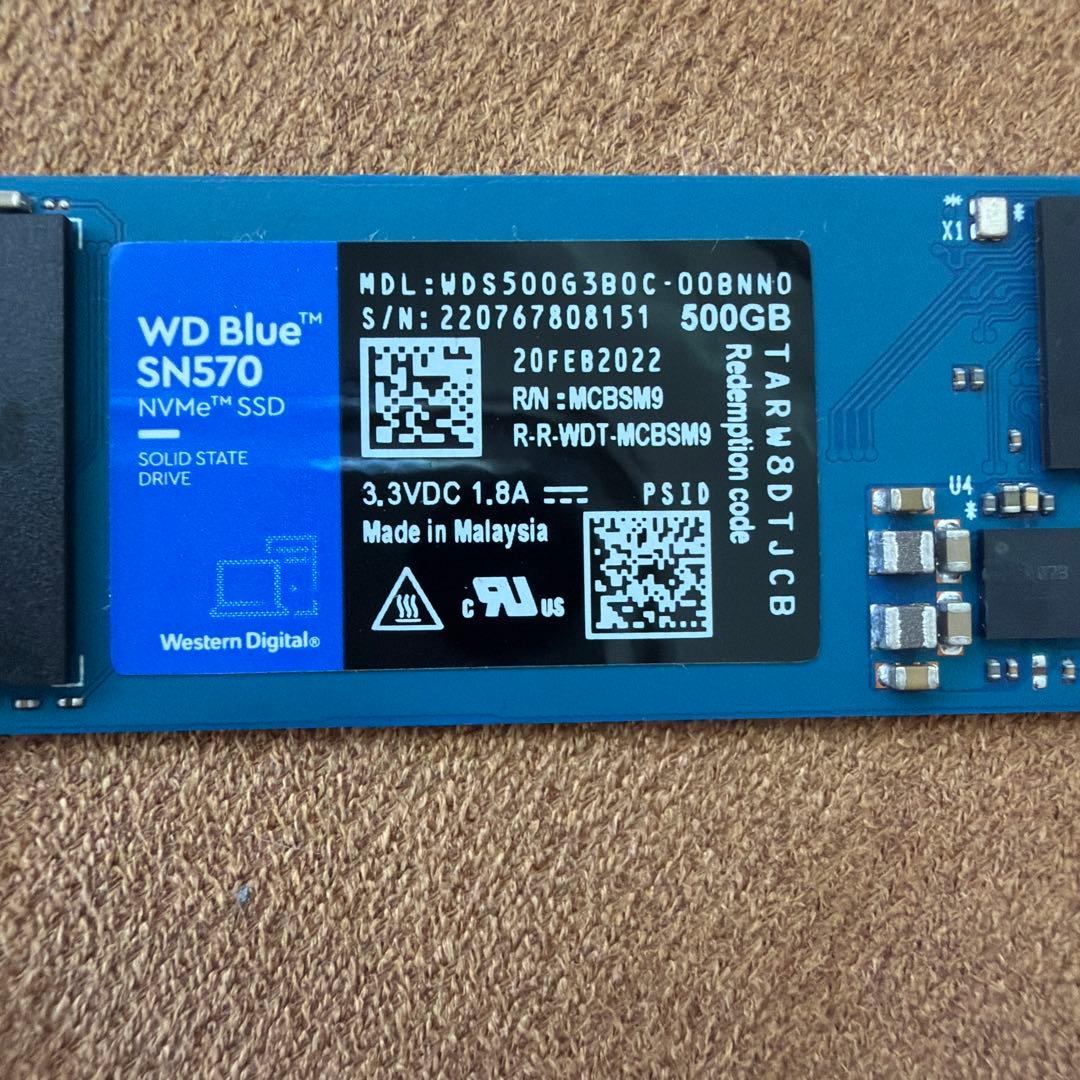 WD Blue SN570 M.2 500GB NVMe