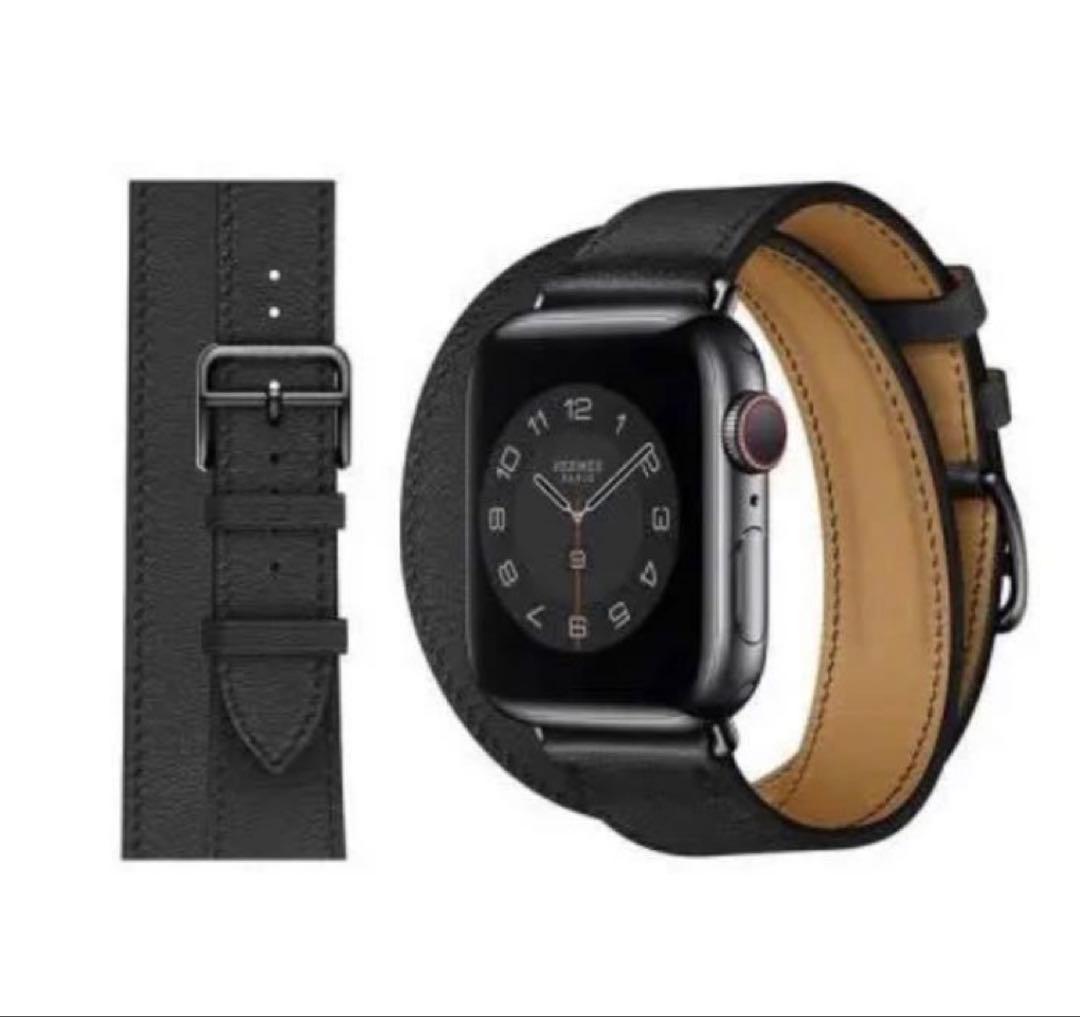 Hermès Apple Watch Double Tour Band, Black (Tried On Only)