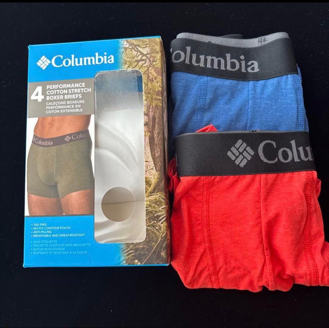 B373 New Men's Columbia Stretch Boxer Briefs 2-Pack
