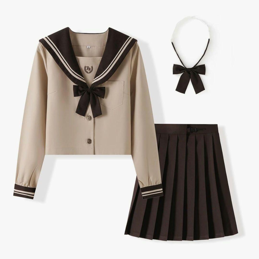 Sailor suit set, brown