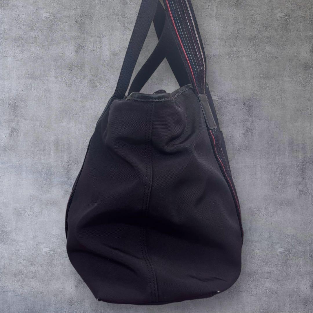 Paul Smith Multi Stripe Nylon Tote Bag - Black, Large Capacity