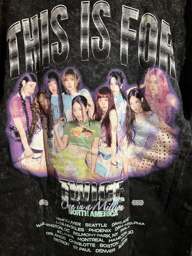 TWICE POPUP LA CHARCOAL T-SHIRT