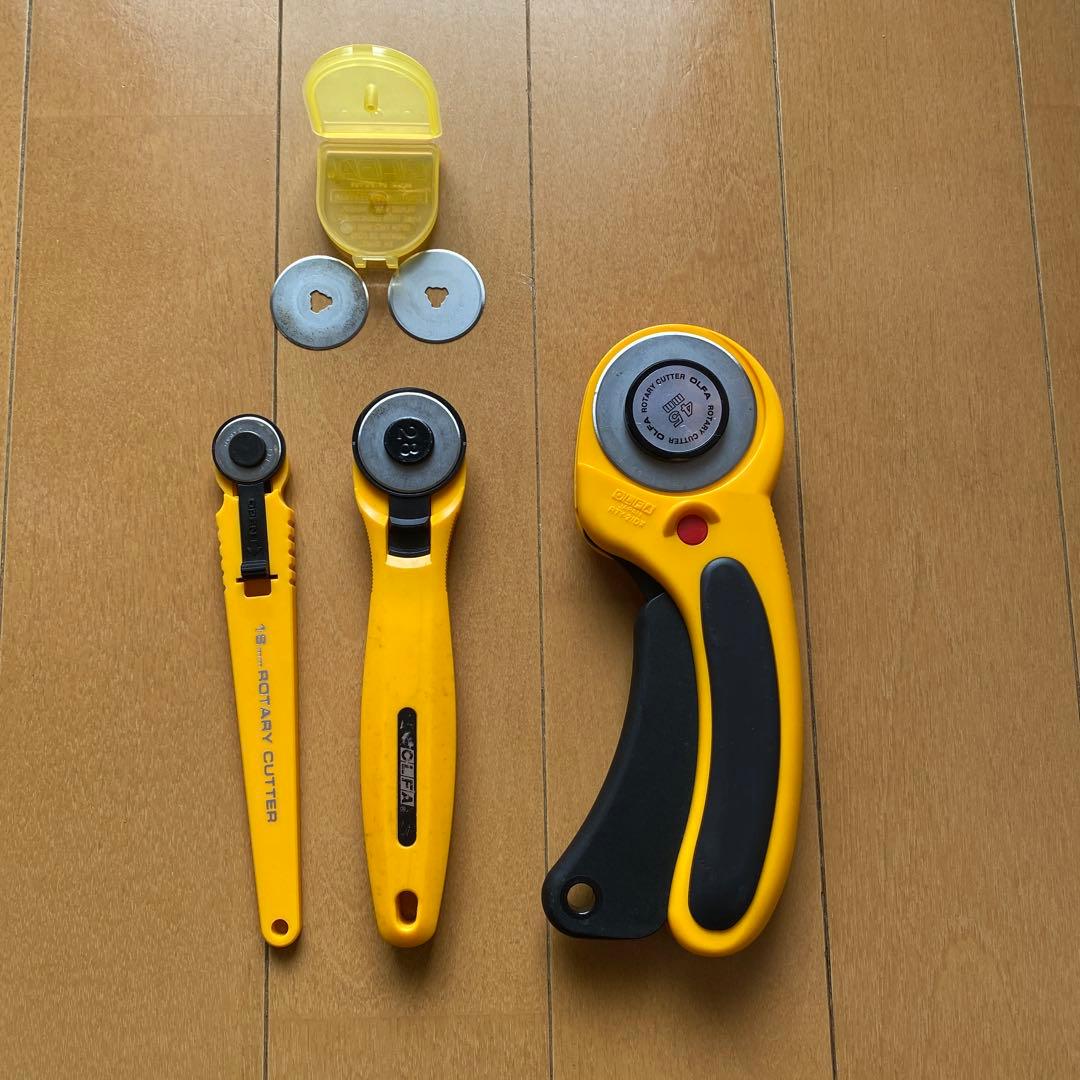 OLFA 45mm, 28mm & 18mm Rotary Cutter 3-Piece Set