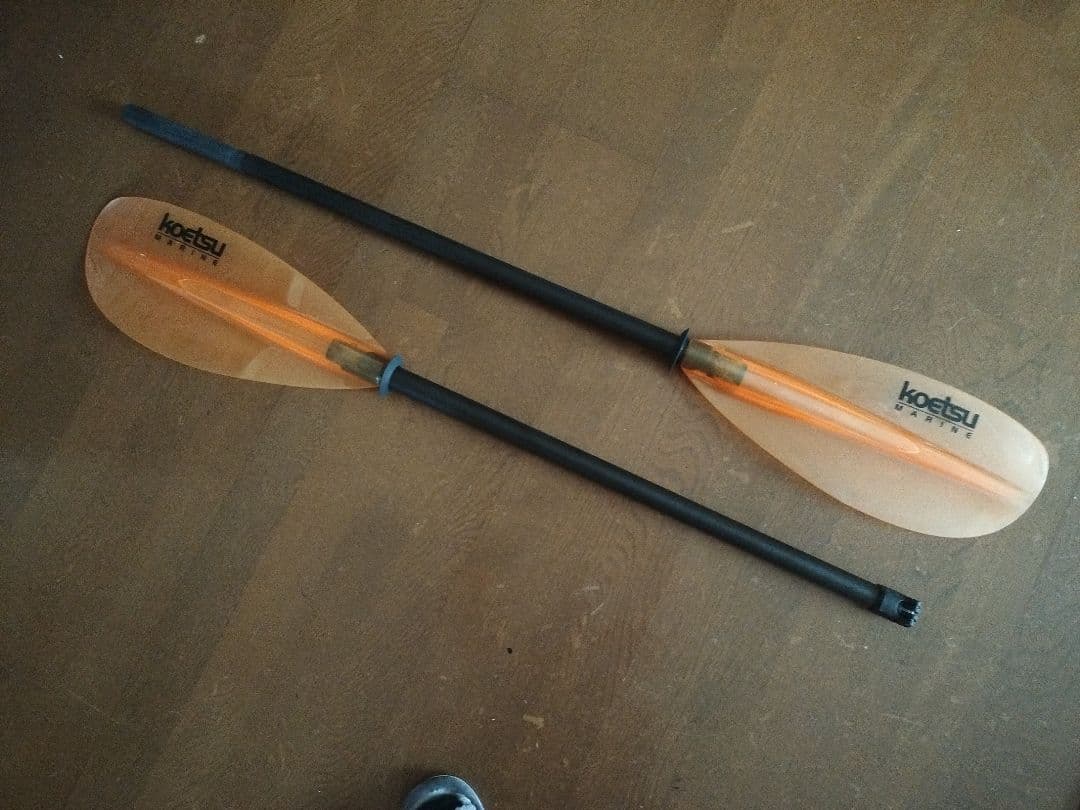 Kayak Paddle, Fiberglass, 2-Piece, 216-226cm, Unused