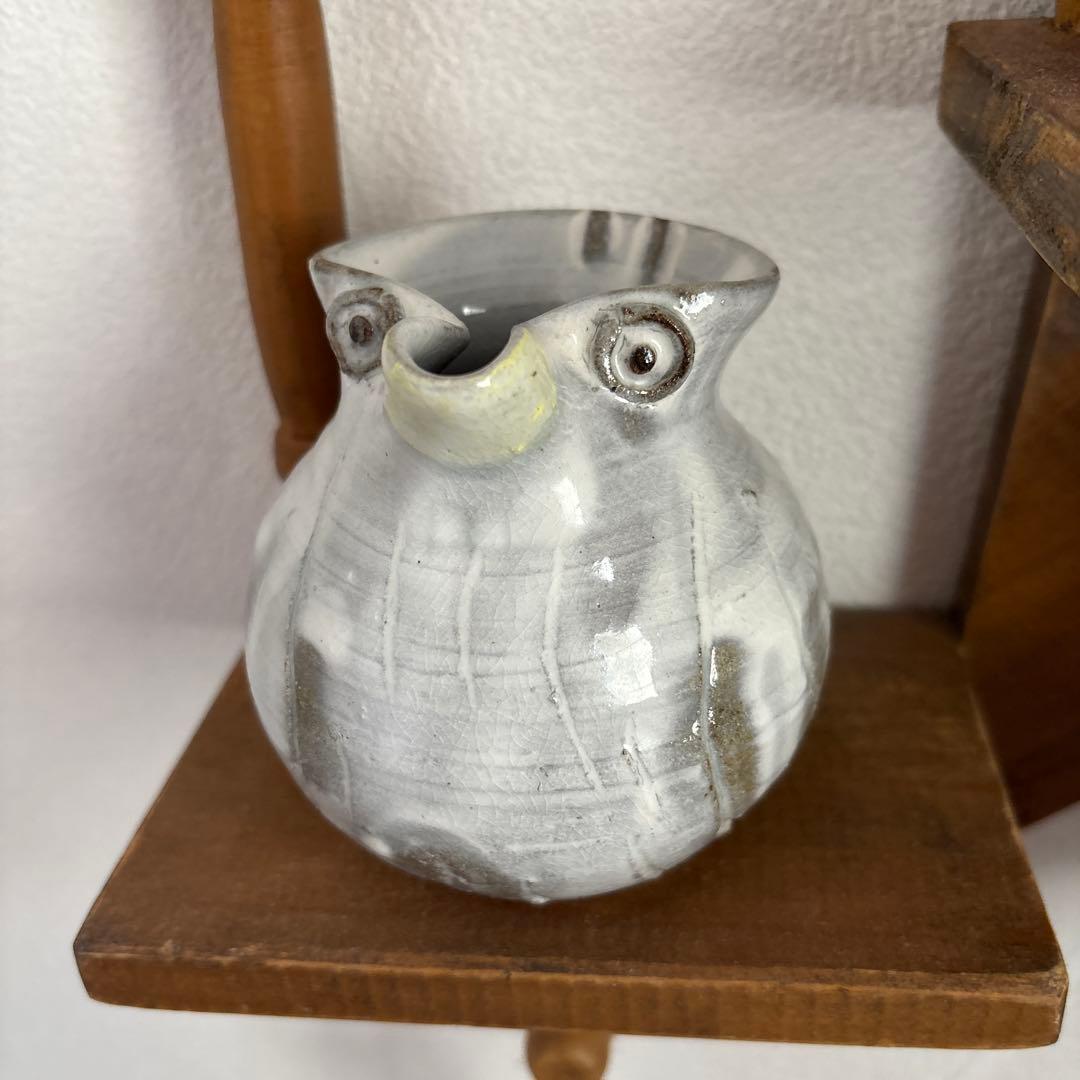 Pottery Owl Vase Single Flower Vase