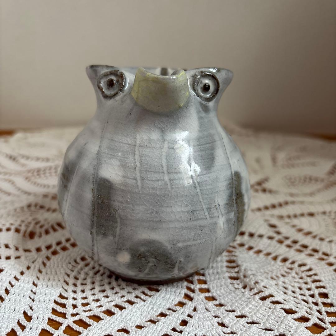 Pottery Owl Vase Single Flower Vase
