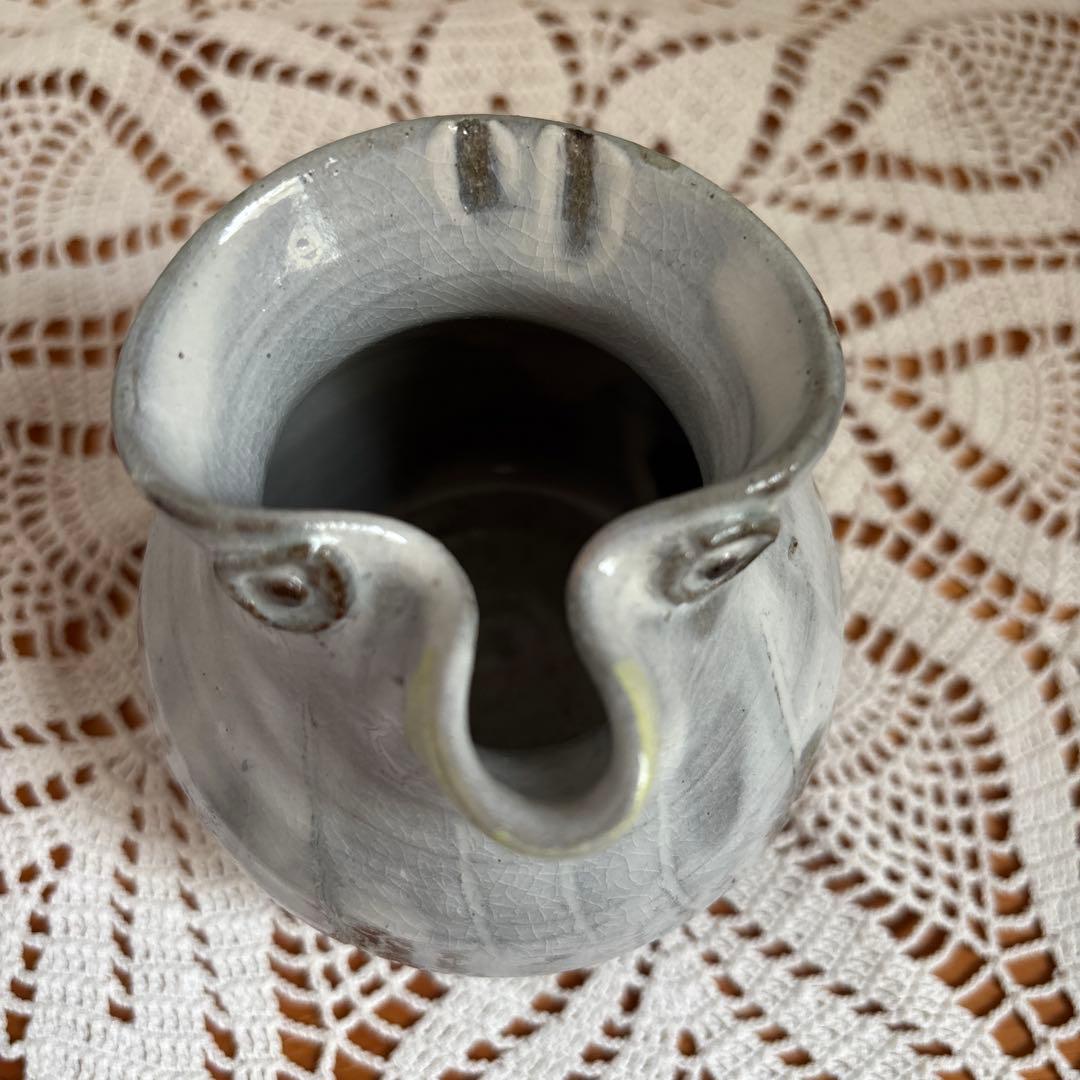 Pottery Owl Vase Single Flower Vase