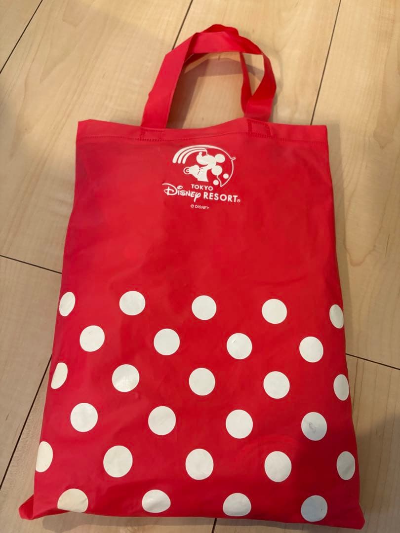 Tokyo Disney Resort Raincoat with Polka Dot Bag