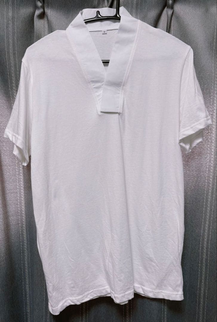 Assist Half-Collar T-shirt, Short Sleeve, White, M Size