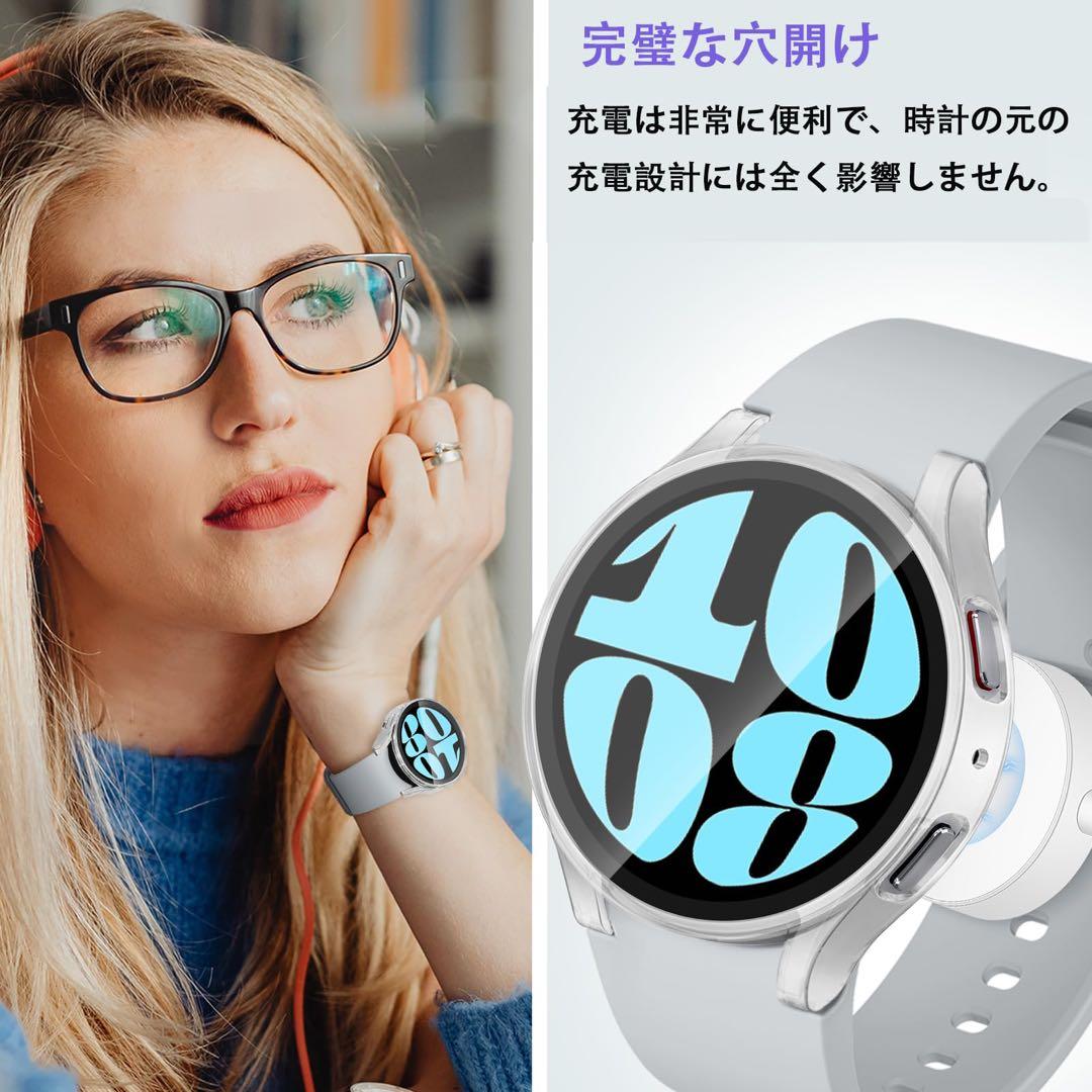 Galaxy Watch 6 40mm Case, Clear PC Material + Tempered Glass