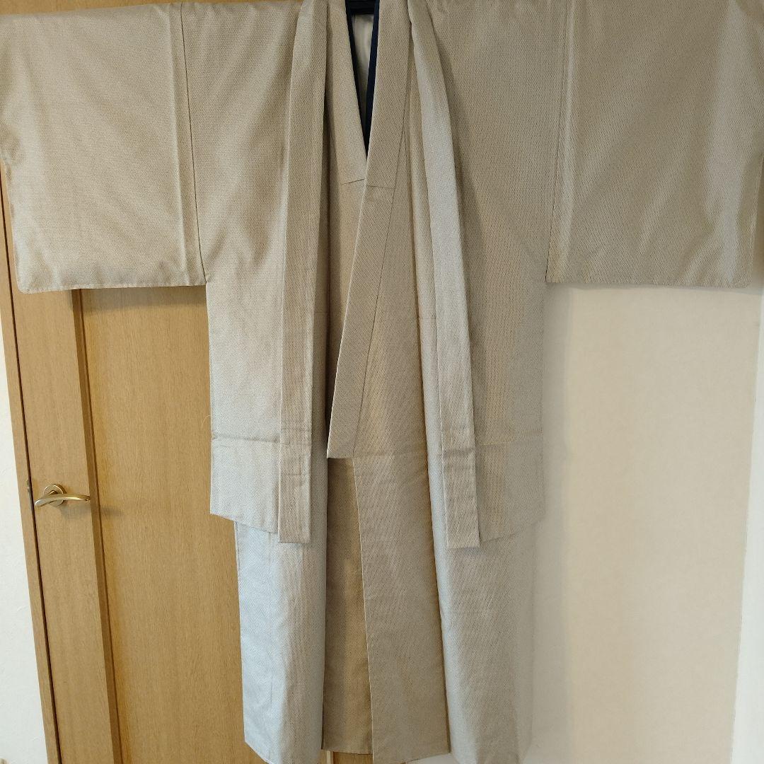 Unused Men's Kimono Haori Nagajuban 3-Piece Set 100% Silk Stored Item