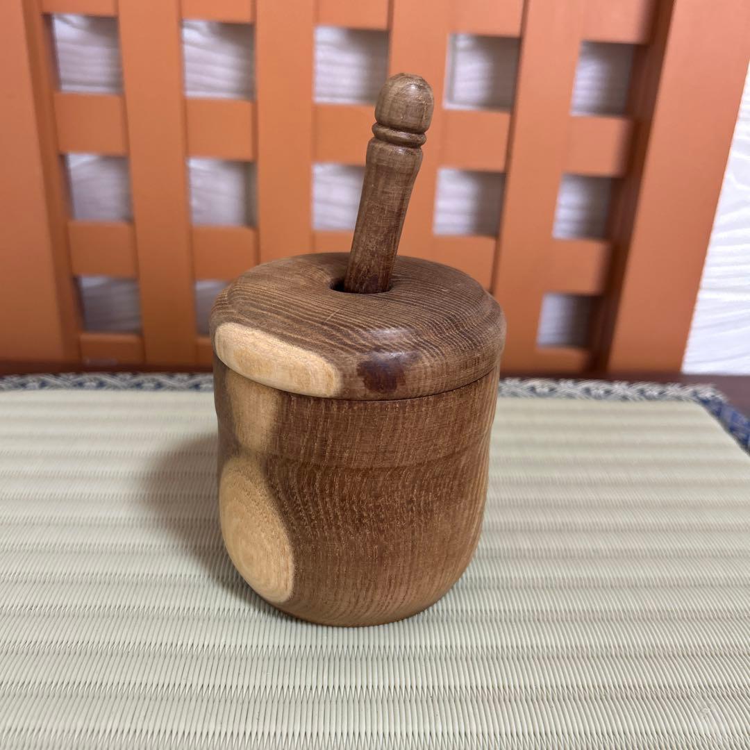 Limited-time price reduction! Tea leaves mortar and pestle, wooden