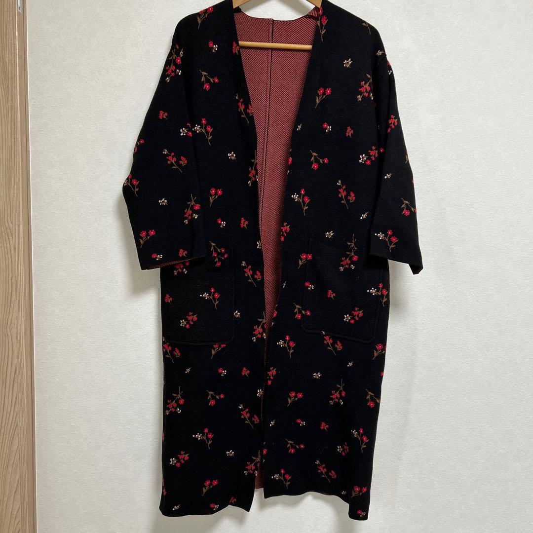 【Mila Owen】Floral Knit Gown Coat