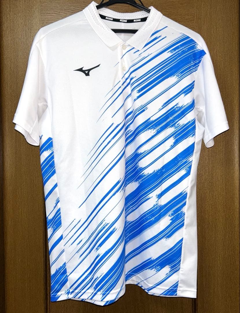 Mizuno Game Shirt (Racquet Sports) White Blue Mizuno