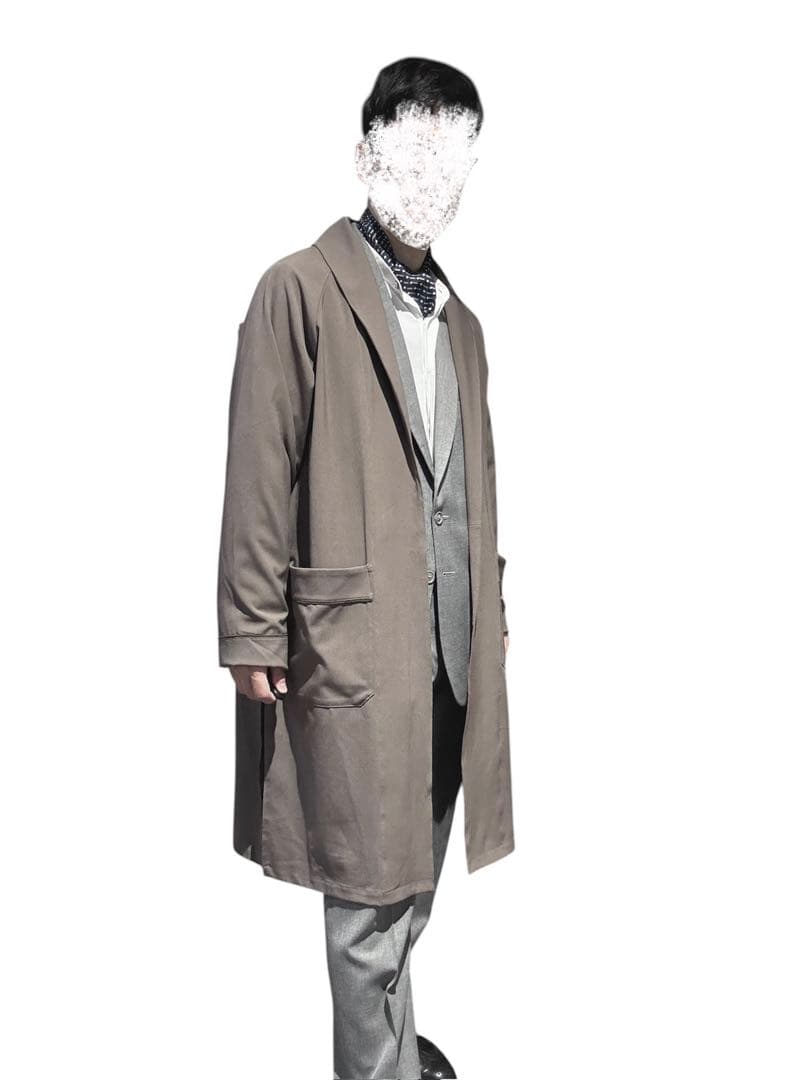 Beautiful Condition Nano Universe Men's Shawl Collar Coat L Charcoal Formal