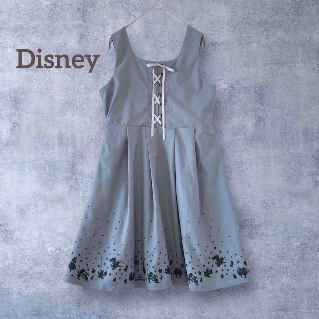 ARROW Disney Alice in Wonderland Knee-Length Jumper Skirt Dress Gray S