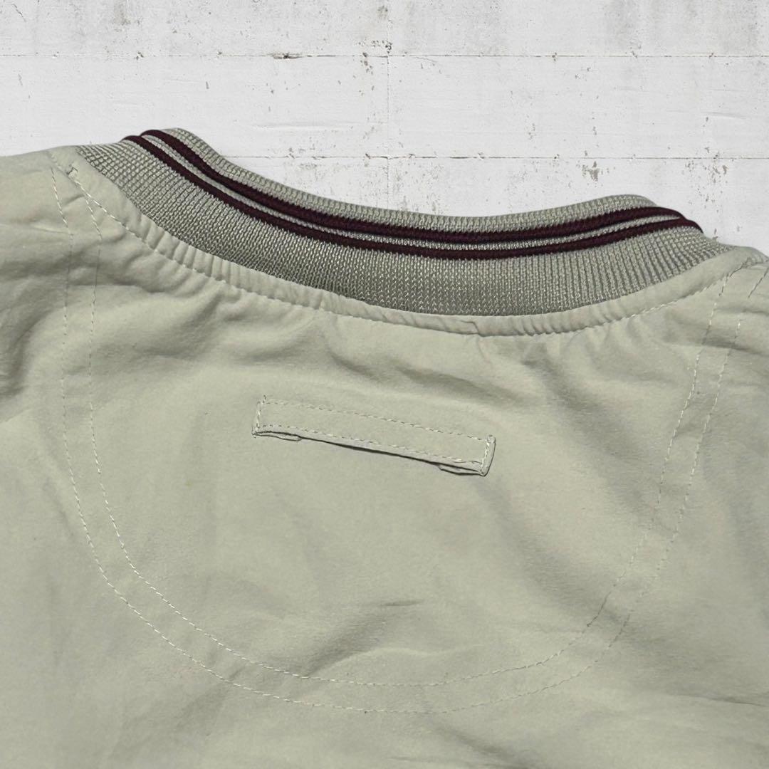 NIKE 90s Ethnic Style Blouson - Retro Color Block Design - Green x Beige - M