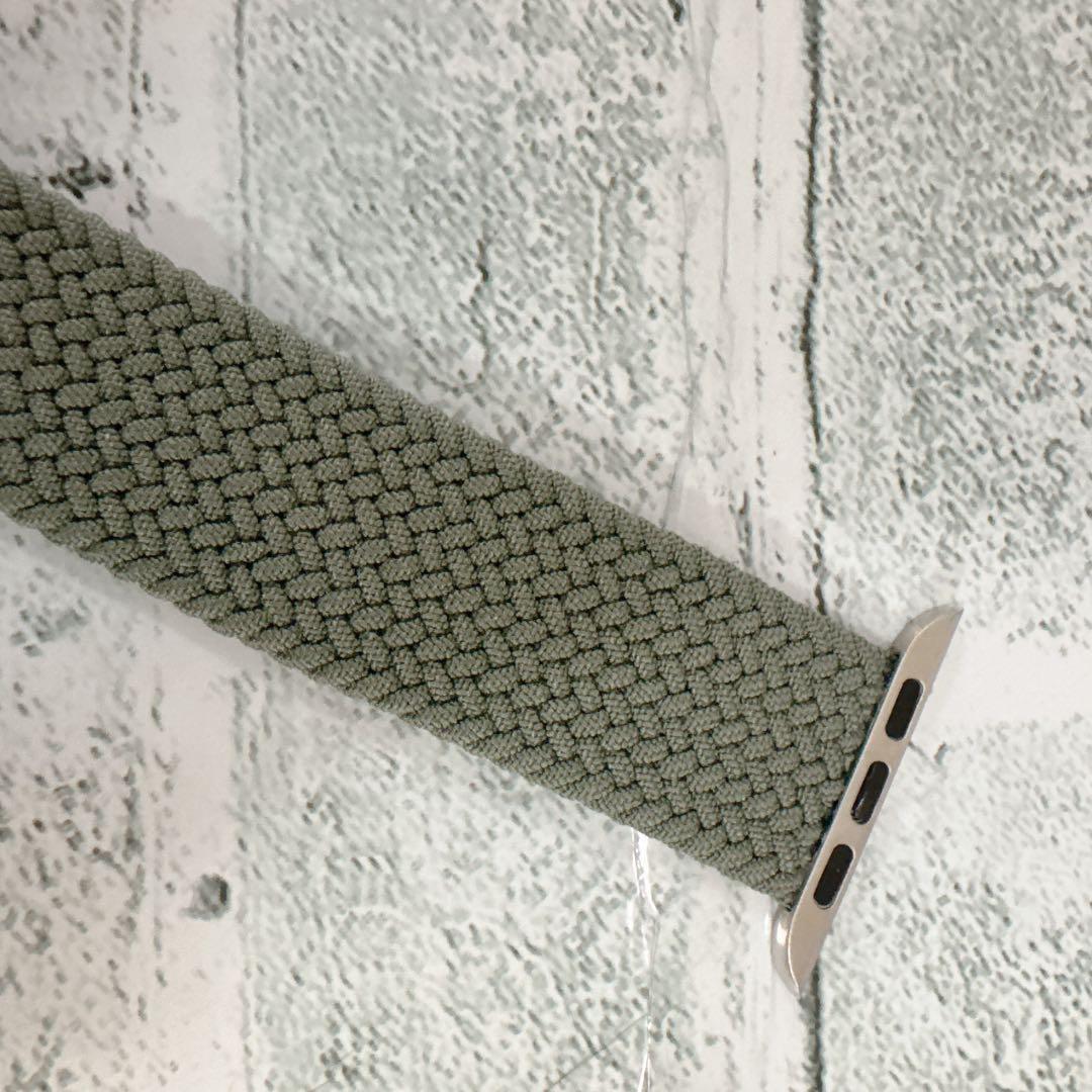 Apple Watch Band Green Braided Stretch 42mm Khaki