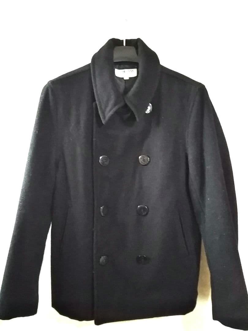 Sanko Student Pea Coat, Unisex, M-L, Black
